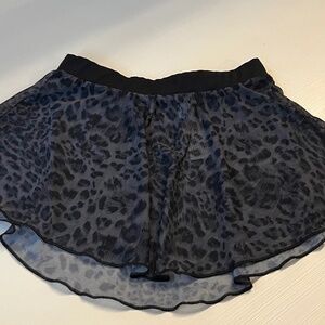 Bloch Girls Black Animal Print Ballet Skirt - Size M (8/10)